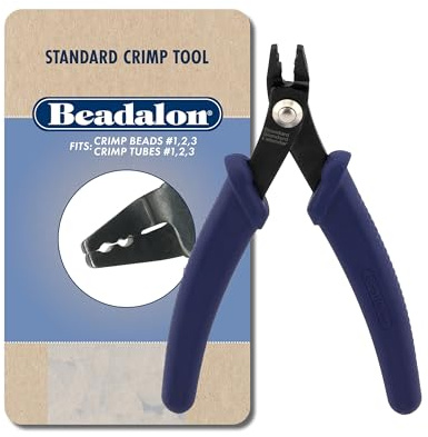 Beadalon Crimp Tool Standard - Fits Crimp Beads #1-3, Crimp Tubes #2-3, Dark Blue, 5.25 in / 13.3 cm