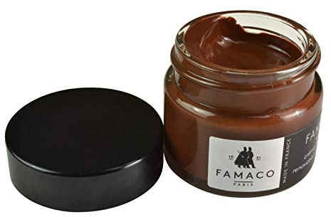 Famaco Leather Repair & Dye Cream | Self Seal Colourant for Quick and Easy Leather Repair | Suitable for Sofas, Car Seats, Shoes, Handbags and More (Brown Havane)