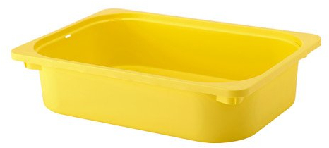 TROFAST Storage Box Yellow Size: 42 x 30 x 10 cm Fits frame. Stackable when closed with lid.