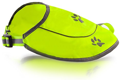 Hundeweste Sicherheit reflektierende-Hunting Wasserdichte Weste für beste Sicht bei Tag und Nacht mit Verschlüsse, Steckverbinder Komfortable einstellbare Größe XS S M L XL XXL Orange/Gelbe(XL,Yellow)