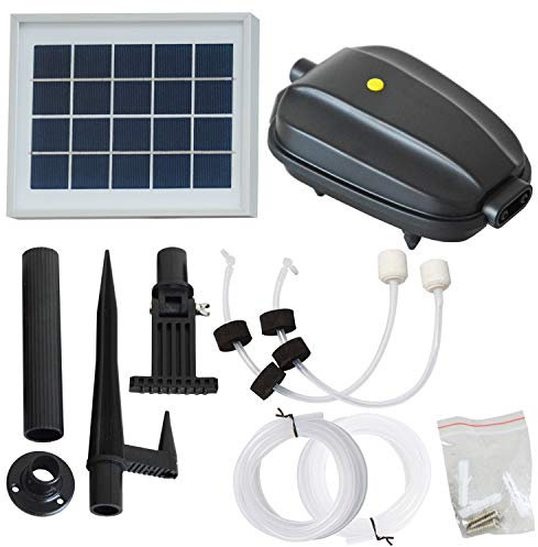 SOLAR TEICHBELÜFTER mit Li-Ion-Akku SOLAR-TEICHPUMPE SAUERSTOFFPUMPE LUFTPUMPE GARTENTEICH WASSER GARTENBRUNNEN SPRINGBRUNNEN TEICHBELÜFTER-SET