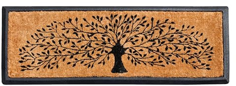 A1HC Natural Coir and Rubber Large Door Mat 18 x 48, Thick Durable Doormats for Outside Entrance, Heavy Duty, Thin Profile Door Mat, Easy to Clean,Long Lasting Front Door Entry Doormat