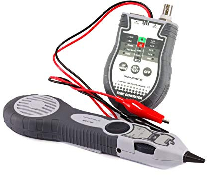 Monoprice Multifunction Tool - RJ-45, BNC, and Speaker Wire Tone Generator, Tracer, Tester, Gray
