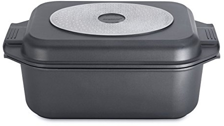 BergHOFF Scala Non-stick Roast Pan 17 Inches, Ferno-Green, Non-Toxic Coating, Matching Lid, Induction Cooktop Ready, 3-layer Base