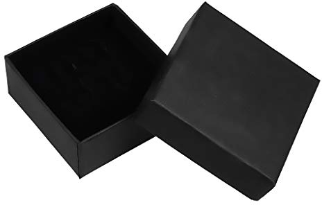 Autiga Geschenkschachtel Schmuckschachtel Geschenkbox Ring Schmucketuis Karton schwarz 50 x 50 x 22 mm 1er Pack