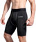 AMZSPORT Herren Kompressionsshorts Kurze Kompressionshose Compression Tights Lauf-Shorts Leggings Atmungsaktive Sportunterwäsche für Laufen, Schwarz L