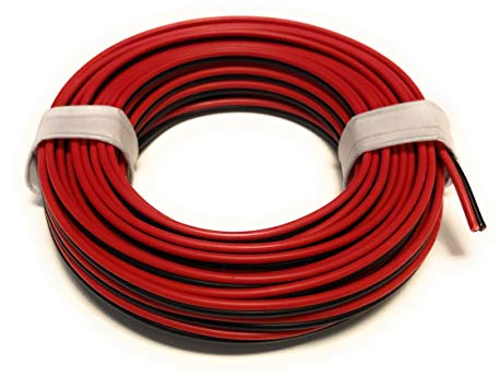 BELI-BECO L2218/5 Kabel - Kupferlitze 2 x 0,14 mm² (1x18x0,10 mm) - Zwillingsleitung - 5 m Ring (rot-schwarz)