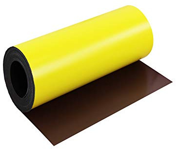 MagFlex® Flexible Matt Yellow Magnetic Sheet for Creating Magnetic Pictures, Artwork, Signs or Displays - 300mm Wide - 5m Length