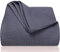 LAYNENBURG Premium Tagesdecke 180 x 220 cm - Waffelpique 100% Baumwolle - leichte Wohndecke Waffeloptik - Baumwolldecke als Bett-Überwurf, Sofa-Überwurf, Couch-Überwurf - Sofa-Decke (anthrazit)