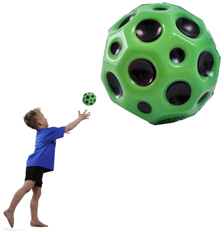 YEJAHY Jump Ball, Mini Balle Rebondissante, Space Jump Ball Moon Ball, Bounce Ball Hohe Springender Gummiball Sprünge Gummiball Space Ball (Vert)
