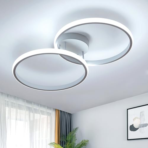 Toolight Deckenlampe LED, 30W 3375LM Deckenleuchte Modern Design Küchenlampe 6500K Kaltweiß, Schlafzimmerlampe, LED Lampe Decke für Schlafzimmer Wohnzimmer Küche Flur, 54CM