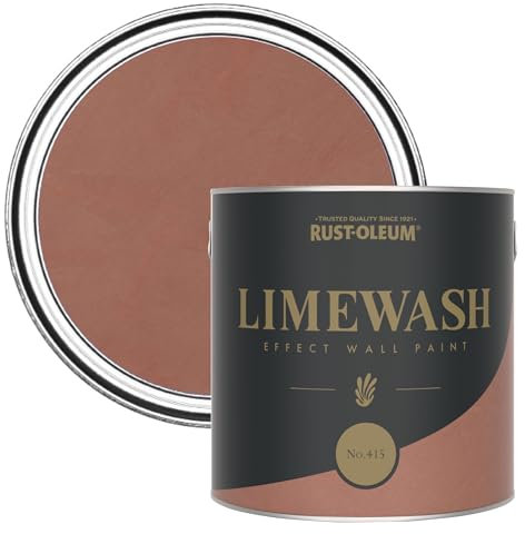 Rust-Oleum Orange Limewash Effect Wall Paint - No.415 2.5L