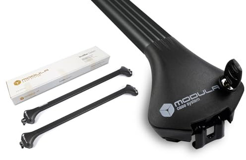 Modula Case System OvalBar Kompletter Aluminium-Dachträger Relingträger kompatibel mit Suzuki S-Cross SUV ab 2021- mit geschlossener Dachreling, abschließbar, Nutzlast 75 kg