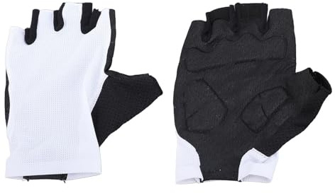 Dam Skerisi Guantes de Ciclismo de Medio Dedo para Hombres y Mujeres, Guantes de Bicicleta Transpirables Antideslizantes con Palma Que Absorbe los Golpes, Guantes de Entrenamiento de Tela (Metro)