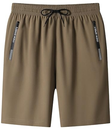 Pantalones Cortos Hombre Deporte Ropa Shorts Pantalon Corto Running Gym Correr Padel Niño Deportivos De Calções Playa Homem Casual Deportiva Futbol Pantaloneta Vestir Pantalón Trail Chandal,Caqui,5XL