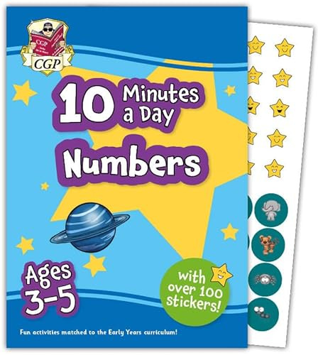 10 Minutes a Day Numbers for Ages 3-5 (with over 100 stickers) (CGP Reception Activity Books and Cards)
