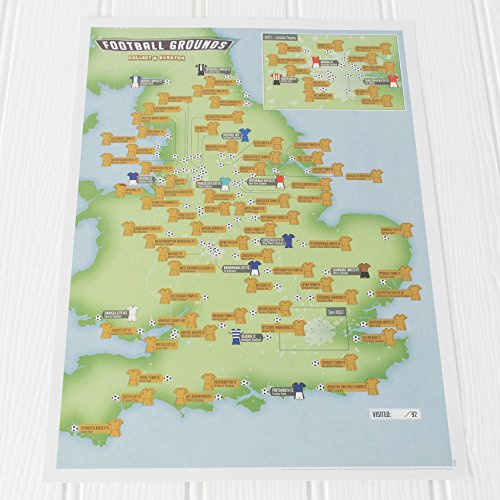 92 Fotboll Grounds Collect & Scratch Print (Collect & Scratch Prints)