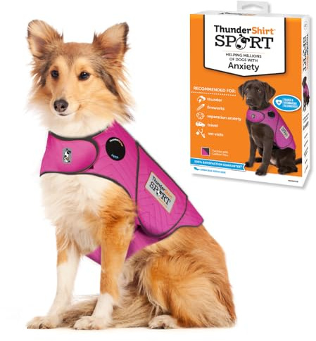 ThunderShirt for Dogs, Large, Fuchsia Sport - Dog Anxiety Relief Calming Vest