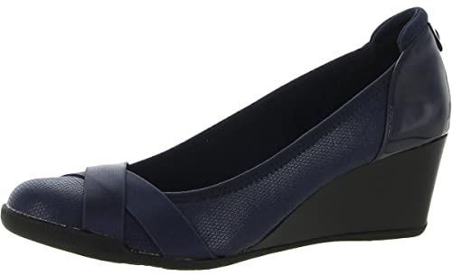 Anne Klein Damen Timeout Keilabsatz Pumps, Marineblau, 35.5 EU