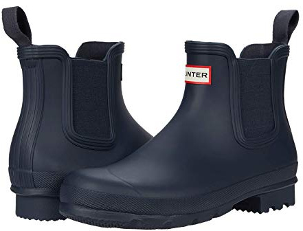 HUNTER Men's Chelsea Boat Shoe, Navy, 9 UK