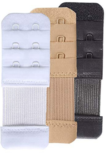 SAMGU Bra Extenders, 3 Pieces Bra Strap Extensions 2 Hook Elastic Bra Extender
