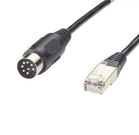 GXMRHWY RJ45 Male Straight to 8 Pin Din Male Cable 1Meter