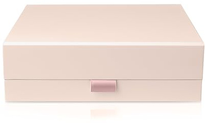 Thepaperbagstore lyxiga magnetiska presentaskar, bröllop, brudsmycken, babyshower (Ljusrosa – Medium – 220 × 170 × 50 mm) | Tjockt kort med magnetisk stängning och dragflik i band för snabb, prydlig presentation