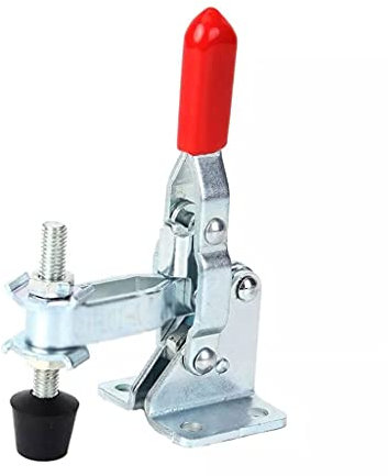 Lot de 2 colliers de serrage à bascule verticaux pour sauterelles 101 A 50 kg Argenté