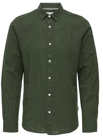 ONSCAIDEN Life LS SOLID linne skjorta NOOS, kambaba, S