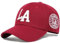 Gorra Beisbol Ajustable y Bordada con Letras LA en Blanco, de Tela Vaquera. para Hombres y Mujeres. 56-61cm. Cierre Snapback. Color Rojo.