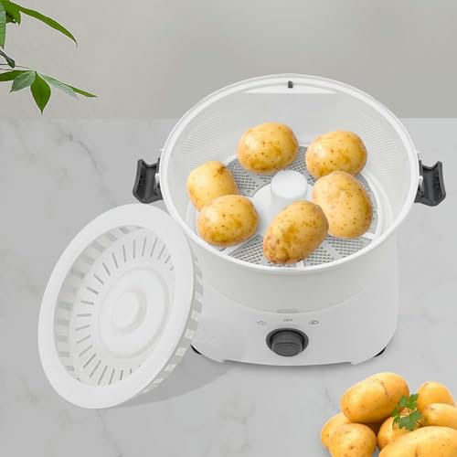 XSDAJSD Pelador de Patatas eléctrico de 85 W, automático, con un Solo botón, con Cable, multifunción, de sobremesa, deshidratador de Verduras.