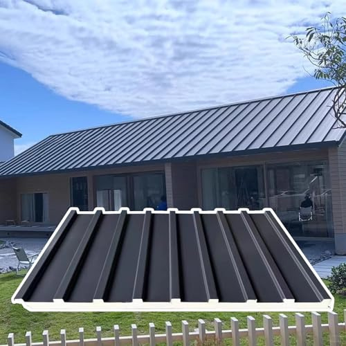 5 Pack Aluminum Roofing Cladding Panels - 4.5cm Thick Insulated Ceiling Roof Sheets for Replacement Awning Covers(200cm 5pcs)