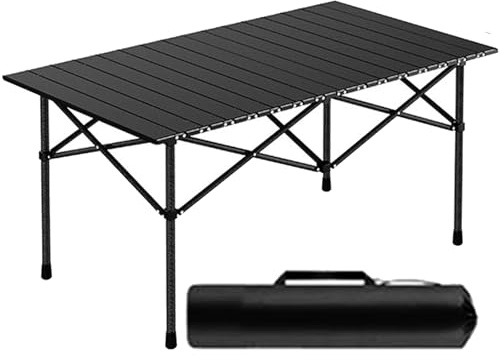 YIZITU De Campamento Plegable Portátil Alturas Ajustables Acero Inoxidable Picnics Aire Libre Rollos Barbaco