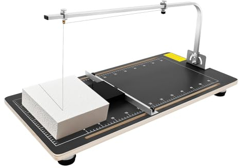 Hot Wire Foam Cutter Table Adjustable Temperature (122-572°F) and 45° Angle Cutting Electric Foam Cutting Machine with Precision Scale for Model Making, Crafts, DIY