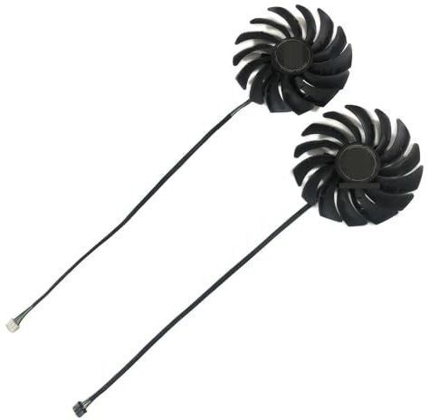QWZOZST Ventilador para Tarjeta gráfica (2 Unidades, PLD10010B12HH), para MSI RX 6600XT 6700XT Mech 2X, para RTX 3060 3060Ti Ventus, refrigeración de Tarjetas vídeo