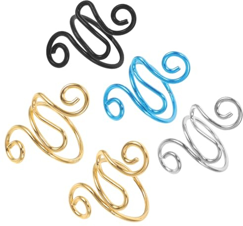 Healeved Set 5 Anelli per Maglieria Professionali e Uncinetto Anelli Guida per Dita e Supporti per Fili Accessori Leggeri e Resistenti per Lavori a Maglia e Cucito Artigianale