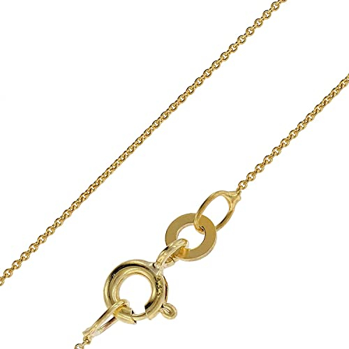 trendor Feine Ankerkette 333 Gold (8 Karat) Halskette 0,8 mm elegante goldene Kette für Damen, zeitlose Geschenkidee, Goldkette aus Echtgold 72405-40 40 cm