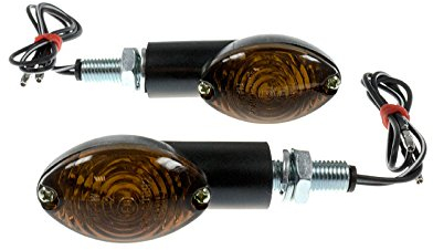 Cat Eye Blinker-Paar 20mm Farbe schwarz für Diverse Universal Motorräder