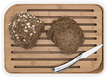 Pebbly nba102 Tagliere per Pane Grande bambù 25 x 35 x 2,5 cm