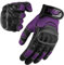 Gants Moto Femme Homologués CE Cuir Été Hiver Mi-Saison Gants Scooter Femme CE Noir & Violet Tactiles Souples Respirants Taille XS S M L (Réf. 9001 LDY)