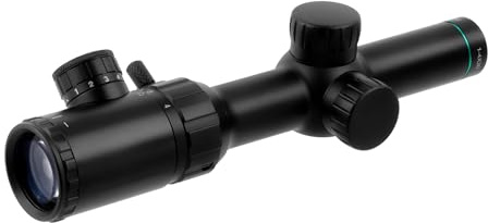 ToopMount Cannocchiale ottico 1-4X20 Rosso/verde Reticolo rosso/verde impermeabile Mirino a 5 livelli con anelli di montaggio su guida Weaver/Picatinny da 20 mm e 11 mm