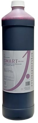 ricarica inchiostro magenta per stampanti canon, epson, hp, brother, ricarica cartucce, compatibile dye altissima fluidita', non secca le testine bottiglia da 1 litro