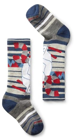 Smartwool Kids' Ski Light Cushion Over The Calf Socks - Alpine Blue - Small