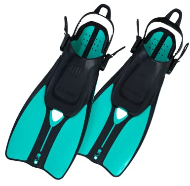 OCEAN REEF - Duo II - Travel Fins (Teal, L/XL)