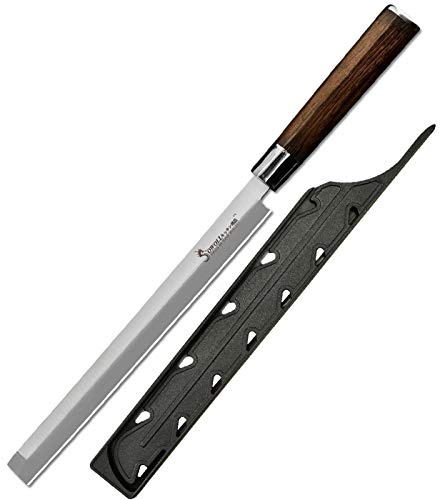 WERWER 1 Pz in acciaio inox 9 pollici Sushi Chef Knife Sashimi Cucina Salmone coltelli Anticolione Yanagiba Coltello con coltello Cover
