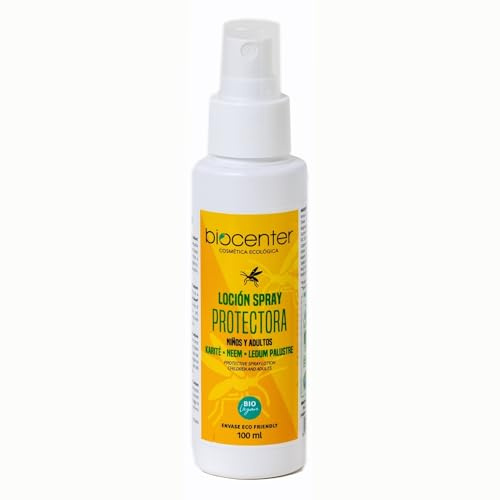 Loción Spray Protectora Antimosquitos Natural Biocenter – Repelente con Aceite de Neem para toda la familia
