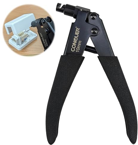 CONQUER 10mm Plastic Enclosure Notching Pliers - Manual Edge Nibbling Tool for Surface-Mounted Junction Boxes and Wire Ducts - Precision Electrician Cable Entry Cutter