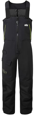 Gill Mens OS2 Offshore Sailing Trousers/Bib - Waterproof, Windproof & Breathable (Black, L)