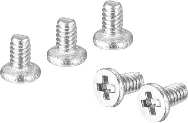 QUARKZMAN M1.2-0.25 X 2Mm 20Pcs Tornillos de Cabeza Plana Redonda 304 Acero Inoxidable Phillips Drive Tornillos de Máquina Herrajes de Fijación para Conexión de Muebles