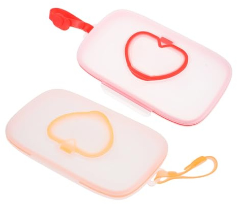 ELAYARD 2 pièces Boîte Lingettes Humides Portable pour Garçon Fille Distributeur Étanche avec Ouverture Large Support Suspendu Pratique pour Poussette et Voyage Boîtier et Facile à